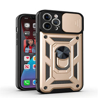 HKM-072339 Sliding Window Mobile Phone Case with Anti-Drop Magnetic Bracket for iPhone Models