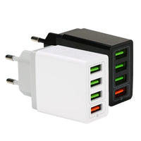 HKM-072595 Smart USB Fast Charging Station with QC3.0 Support - Compatible with US, European, and UK Standards