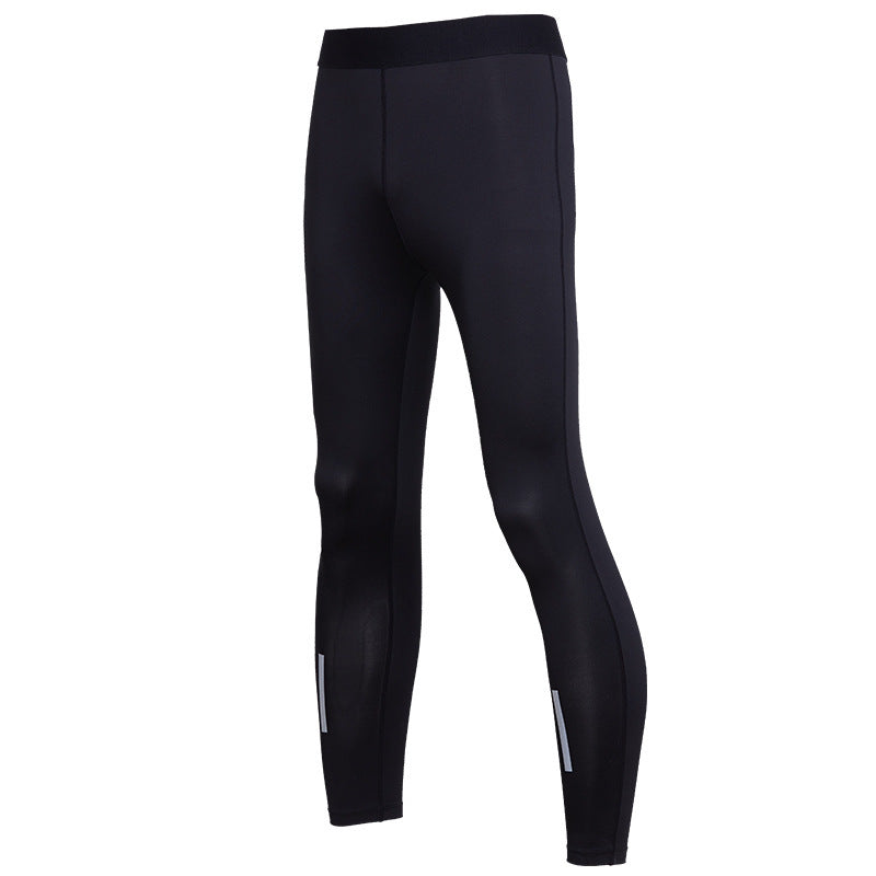 HKM-072787 Men's Casual Harem Fitness Pants with Elastic Waistband and Slim Fit Design in Black