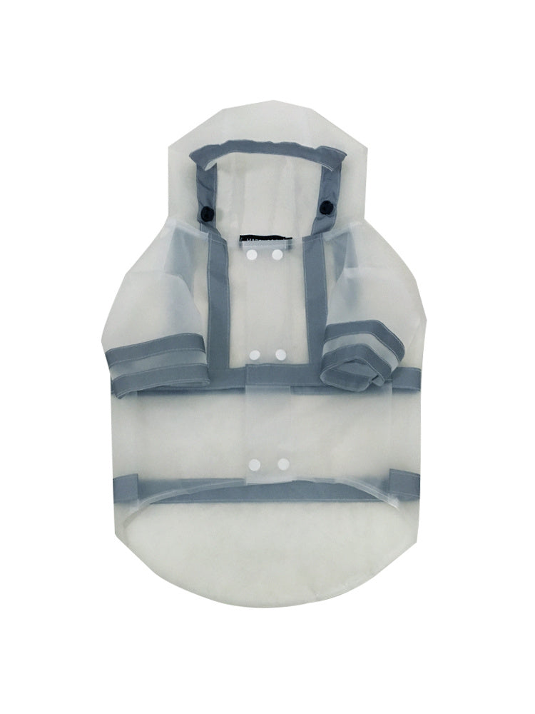 HKM-072851 Transparent Waterproof Dog Raincoat - Lightweight TPU Design for Casual Wear