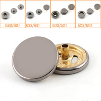 HKM-072915 Alloy Round Snap Buttons for Jackets and Denim Clothing – Stylish and Versatile