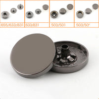 HKM-072915 Alloy Round Snap Buttons for Jackets and Denim Clothing – Stylish and Versatile