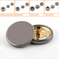 HKM-072915 Alloy Round Snap Buttons for Jackets and Denim Clothing – Stylish and Versatile