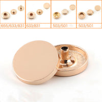 HKM-072915 Alloy Round Snap Buttons for Jackets and Denim Clothing – Stylish and Versatile