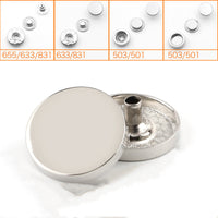 HKM-072915 Alloy Round Snap Buttons for Jackets and Denim Clothing – Stylish and Versatile