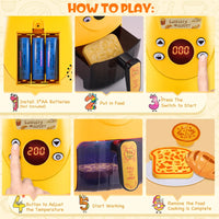 HKM-072915 Kids Color Changing Air Fryer Pretend Play Kitchen Toy - Safe ABS Plastic, Ages 2 and Up