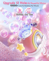 HKM-073043 Unicorn Mini Bubble Wands for Kids - Automatic Bubble Blower Toy, Perfect for Outdoor Fun