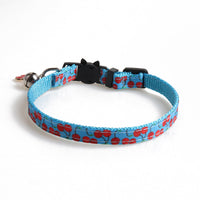 HKM-073107 Fruit-Themed Adjustable Polyester Cat Collar - Avocado, Pineapple, Watermelon, Cherry, Strawberry