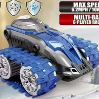 HKM-073235 All Terrain 1/28 Scale 360 Degree Rotating Off Road Tracked Remote Control Stunt Car