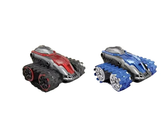 HKM-073235 All Terrain 1/28 Scale 360 Degree Rotating Off Road Tracked Remote Control Stunt Car