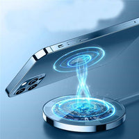 HKM-073427 15W Magnetic Wireless Charger - Fast Charging with 6-8mm Distance Detection, ABS Material