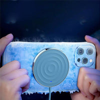 HKM-073427 15W Magnetic Wireless Charger - Fast Charging with 6-8mm Distance Detection, ABS Material