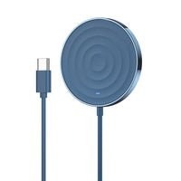 HKM-073427 15W Magnetic Wireless Charger - Fast Charging with 6-8mm Distance Detection, ABS Material