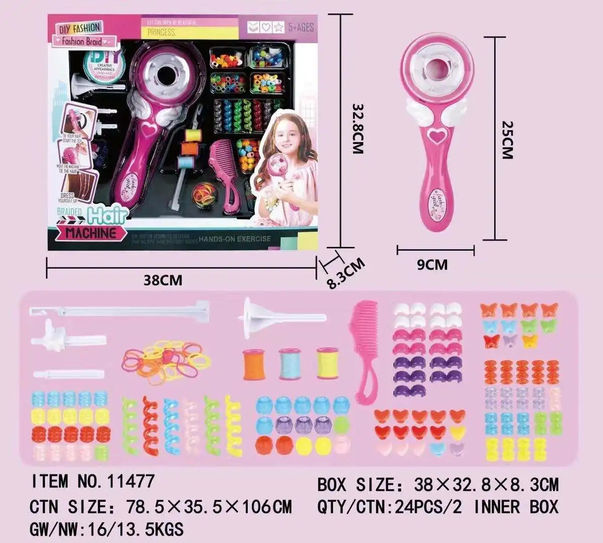 HKM-073491 Automatic Hair Braiding Tool Set for Creative Hairstyle Play