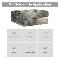 HKM-073555 Cozy Flannel Throw Blanket - Soft, Warm, Multifunctional, 75x100cm for Couch, Bed, Office