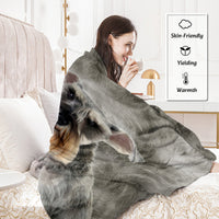 HKM-073555 Cozy Flannel Throw Blanket - Soft, Warm, Multifunctional, 75x100cm for Couch, Bed, Office