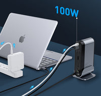 HKM-073747 16-in-1 Type-C Hub Docking Station with External Power Supply and 1000Mbps Transmission Rate