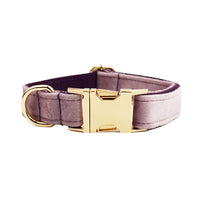 HKM-073747 Velvet Fabric Dog Collar with Leash, Bow, Flower, Vest, and Poop Bag Included