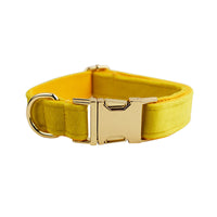 HKM-073747 Velvet Fabric Dog Collar with Leash, Bow, Flower, Vest, and Poop Bag Included