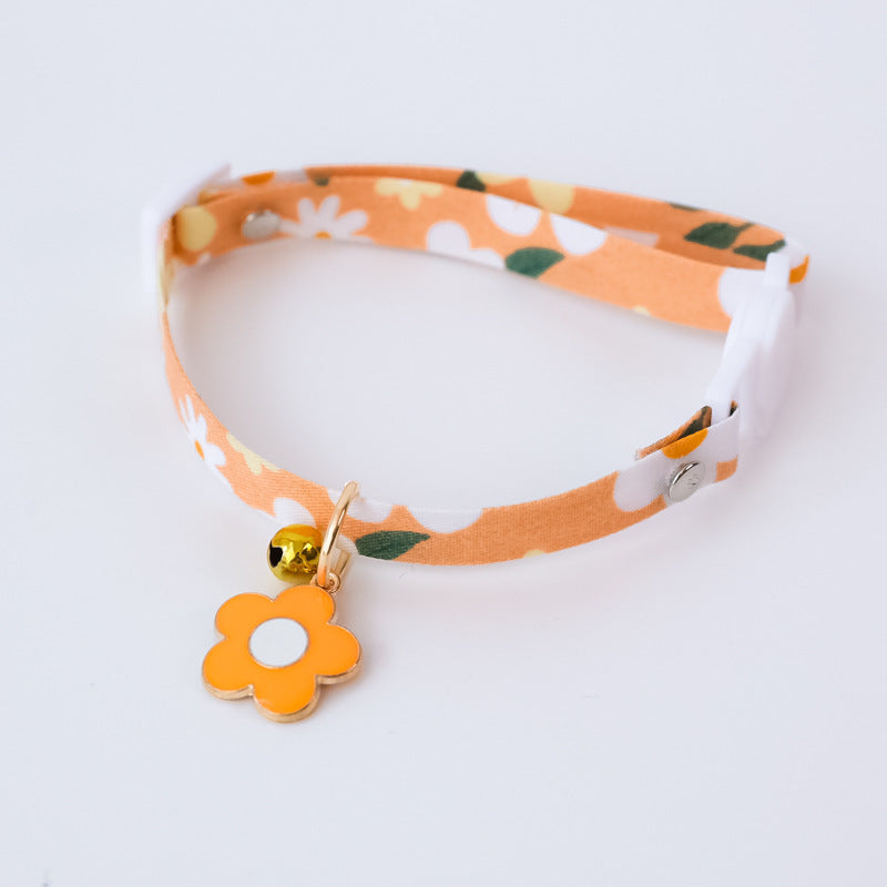HKM-073939 Pet Collar Flower Safety Buckle Necklace