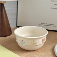 HKM-074259 Cute Ceramic Cherry Sausage Dog Bowl – Adorable Tableware for Kids