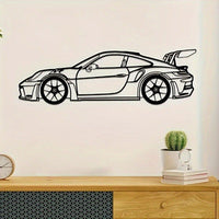 HKM-074323 Modern Metal Sports Car Wall Art Decoration for Home and Office