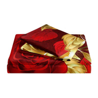 HKM-074387 Romantic Rose Gold Floral Print Down Quilt Cover - Multiple Sizes Available