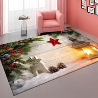 HKM-074451 Abstract Cartoon and Plant-Themed Polyester Fiber Carpet - Various Sizes Available