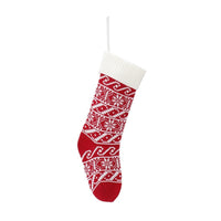 HKM-074515 Cozy Red and Green Wool Christmas Socks for Holiday Comfort