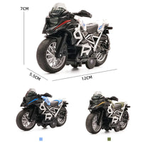 HKM-074643 1:14 Scale Alloy Diecast Pull Back Motorcycle Toy with Lights and Music for Kids Ages 3 and Up