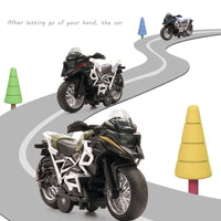 HKM-074643 1:14 Scale Alloy Diecast Pull Back Motorcycle Toy with Lights and Music for Kids Ages 3 and Up