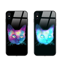 HKM-074643 Cartoon Animal Tempered Glass Phone Case Compatible with iPhone Models