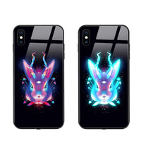 HKM-074643 Cartoon Animal Tempered Glass Phone Case Compatible with iPhone Models
