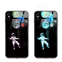HKM-074643 Cartoon Animal Tempered Glass Phone Case Compatible with iPhone Models
