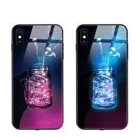 HKM-074643 Cartoon Animal Tempered Glass Phone Case Compatible with iPhone Models