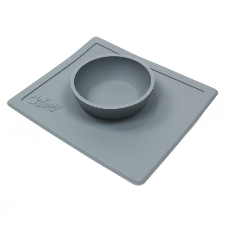 HKM-074899 Food Grade Silicone Anti-Splash Pet Bowl with Strong Suction - 26cm x 22.5cm