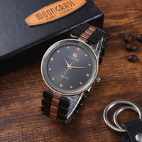 HKM-074899 Large Dial Quartz Watch for Men - Business Style, Chronograph Function, Round Alloy Case