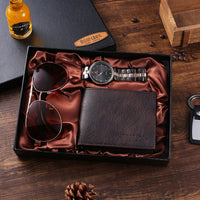 HKM-074899 Large Dial Quartz Watch for Men - Business Style, Chronograph Function, Round Alloy Case