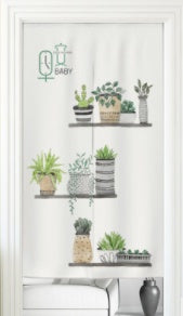 KTX-075091 Elegant Polyester Fabric Door Curtain - Soft, Durable, Versatile Home Décor