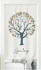 KTX-075091 Elegant Polyester Fabric Door Curtain - Soft, Durable, Versatile Home Décor