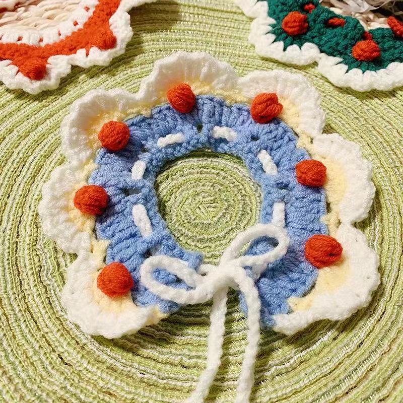 HKM-075091 Knitted Collar Cat And Dog Scarf Posing Accessories
