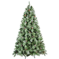 HKM-075155 Mixed Needle PVC Christmas Tree with Pine Cones - Multiple Sizes Available (5ft to 9ft)