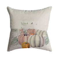 HKM-075219 Autumn Pumpkin Festival Linen Pillowcase - 45x45cm Burlap Cushion Cover