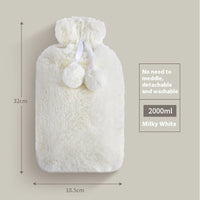 HKM-075219 Cute Animal Plush Hot Water Bag with Soft Cloth Cover - Dual-Use Heating and Cooling Pad