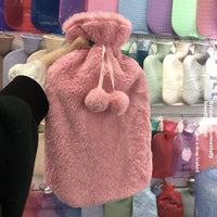 HKM-075219 Cute Animal Plush Hot Water Bag with Soft Cloth Cover - Dual-Use Heating and Cooling Pad