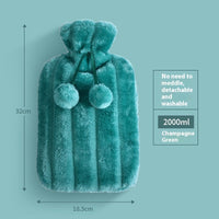 HKM-075219 Cute Animal Plush Hot Water Bag with Soft Cloth Cover - Dual-Use Heating and Cooling Pad