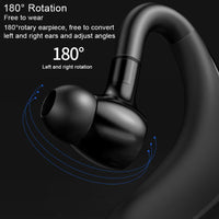 HKM-075283 Wireless Bluetooth Headset with Voice Control and Battery Display - Stereo Sound, Multi-Point Connection, Hanging Ear Design, 10m Range