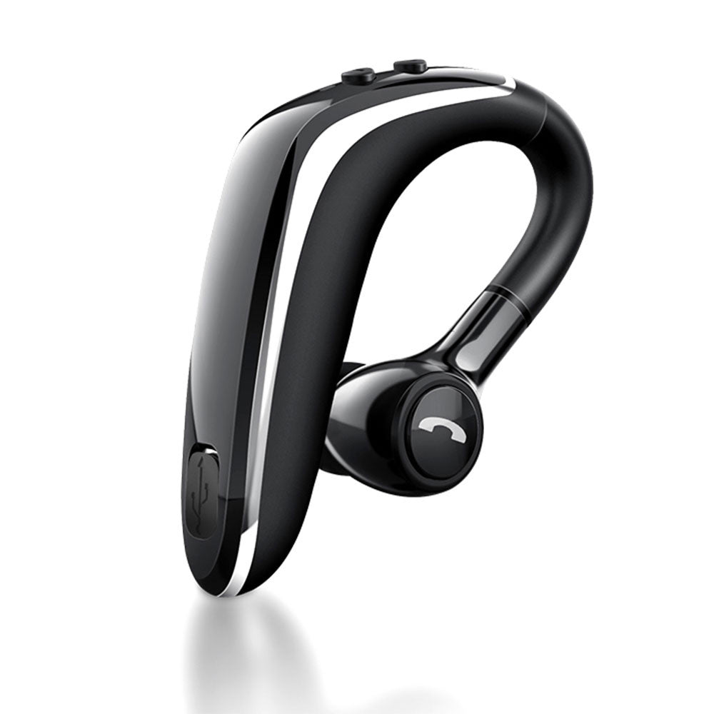 HKM-075283 Wireless Bluetooth Headset with Voice Control and Battery Display - Stereo Sound, Multi-Point Connection, Hanging Ear Design, 10m Range