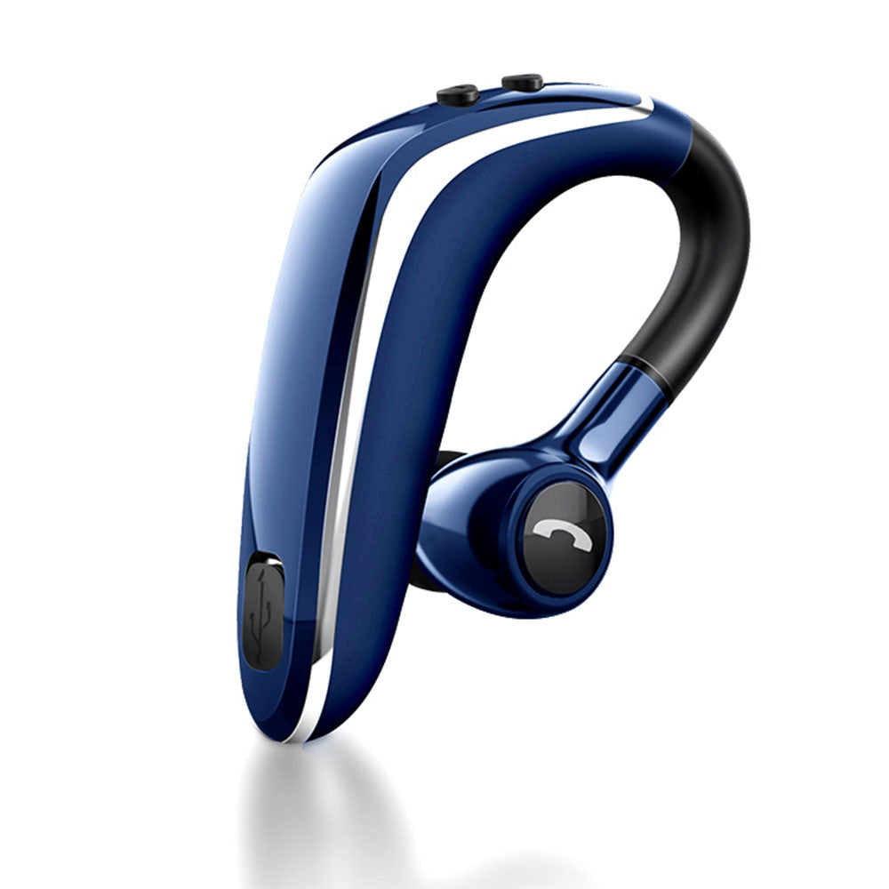 HKM-075283 Wireless Bluetooth Headset with Voice Control and Battery Display - Stereo Sound, Multi-Point Connection, Hanging Ear Design, 10m Range