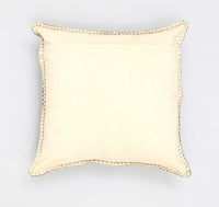 HKM-075347 Stonewashed Cotton Velvet Throw Pillow with Hand-Stitched Edges, 19x19 Inch, Eco-Friendly, Vibrant Color Options